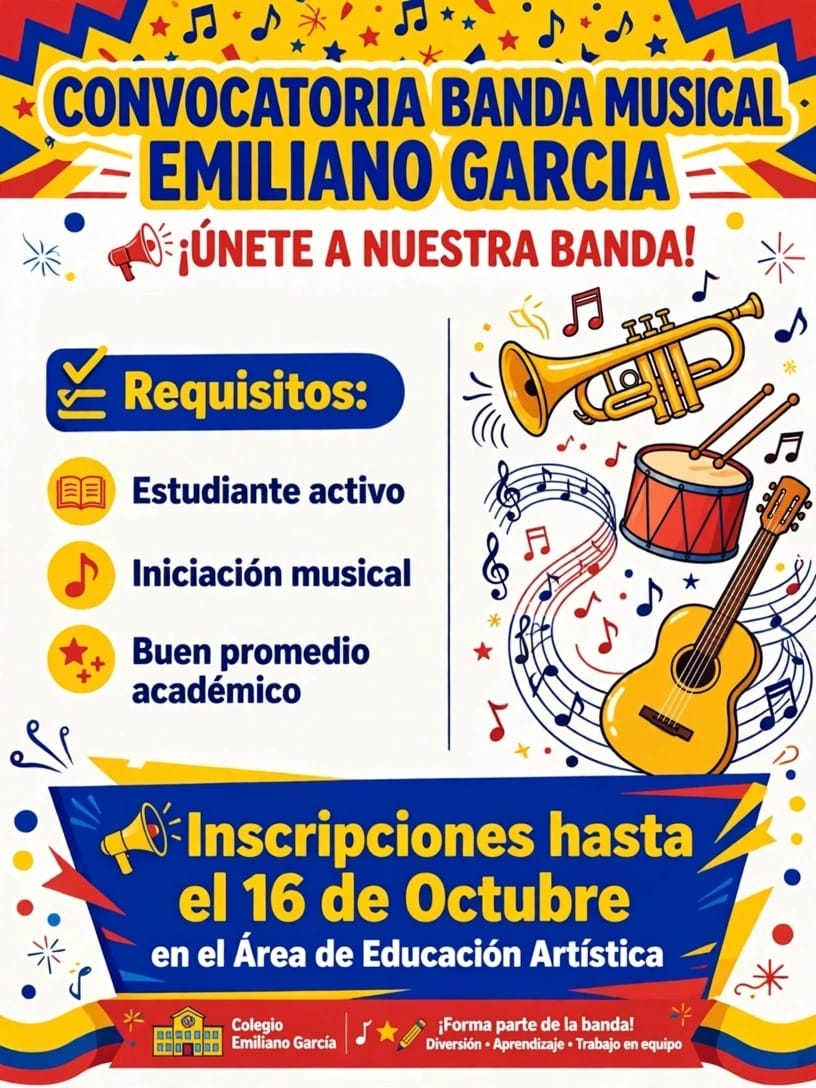 ÚNETE A NUESTRA BANDA MUSICAL